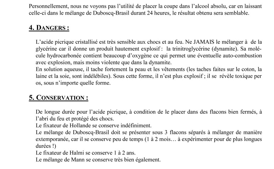 Fixateurs à base d’acide picrique et de formol 