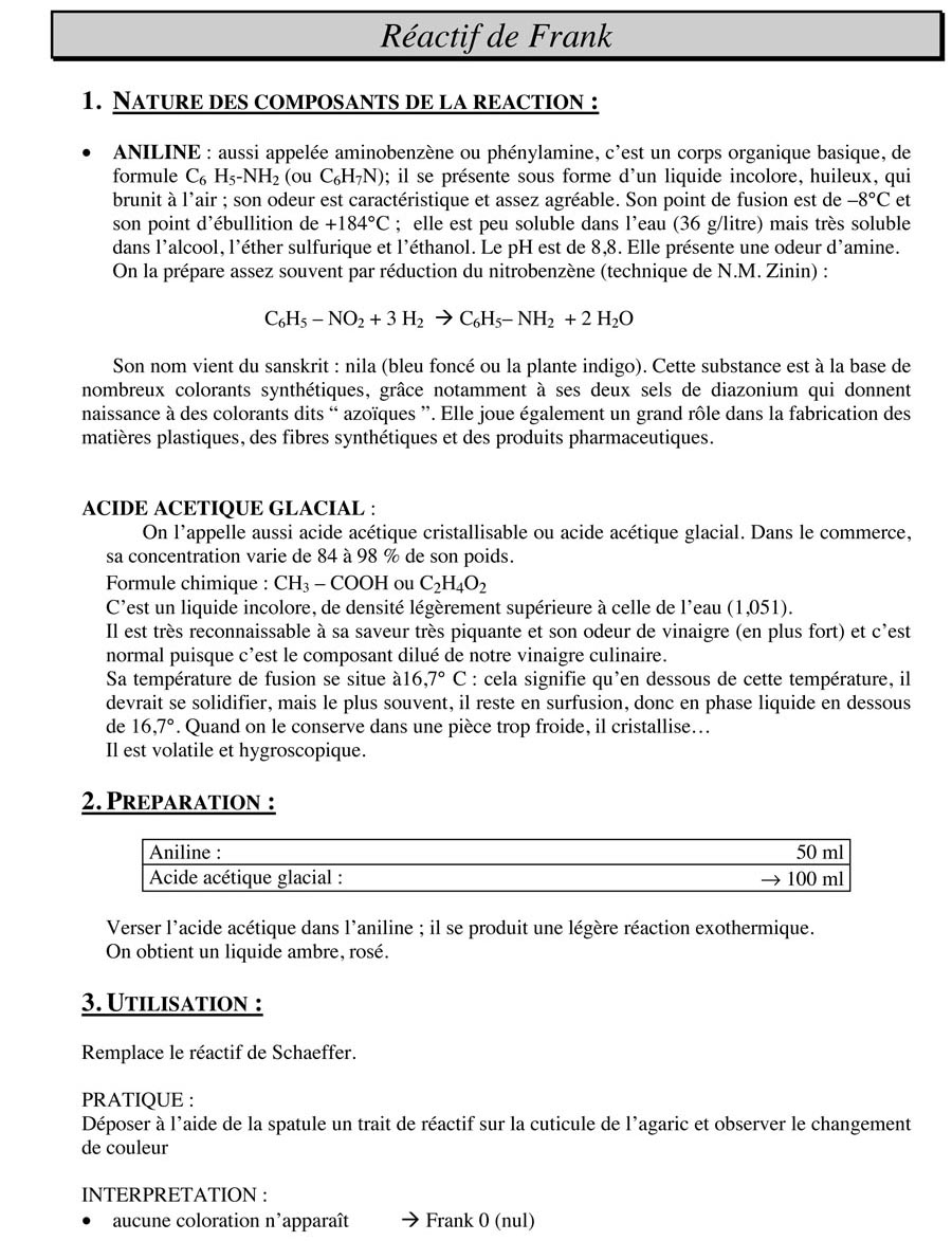 Réactif de Franck