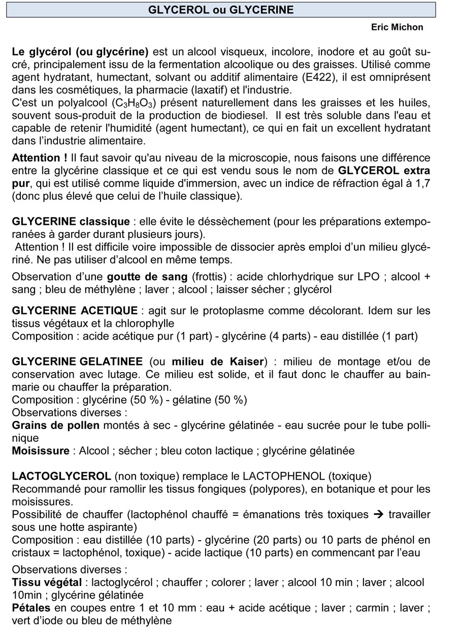 Glycérol