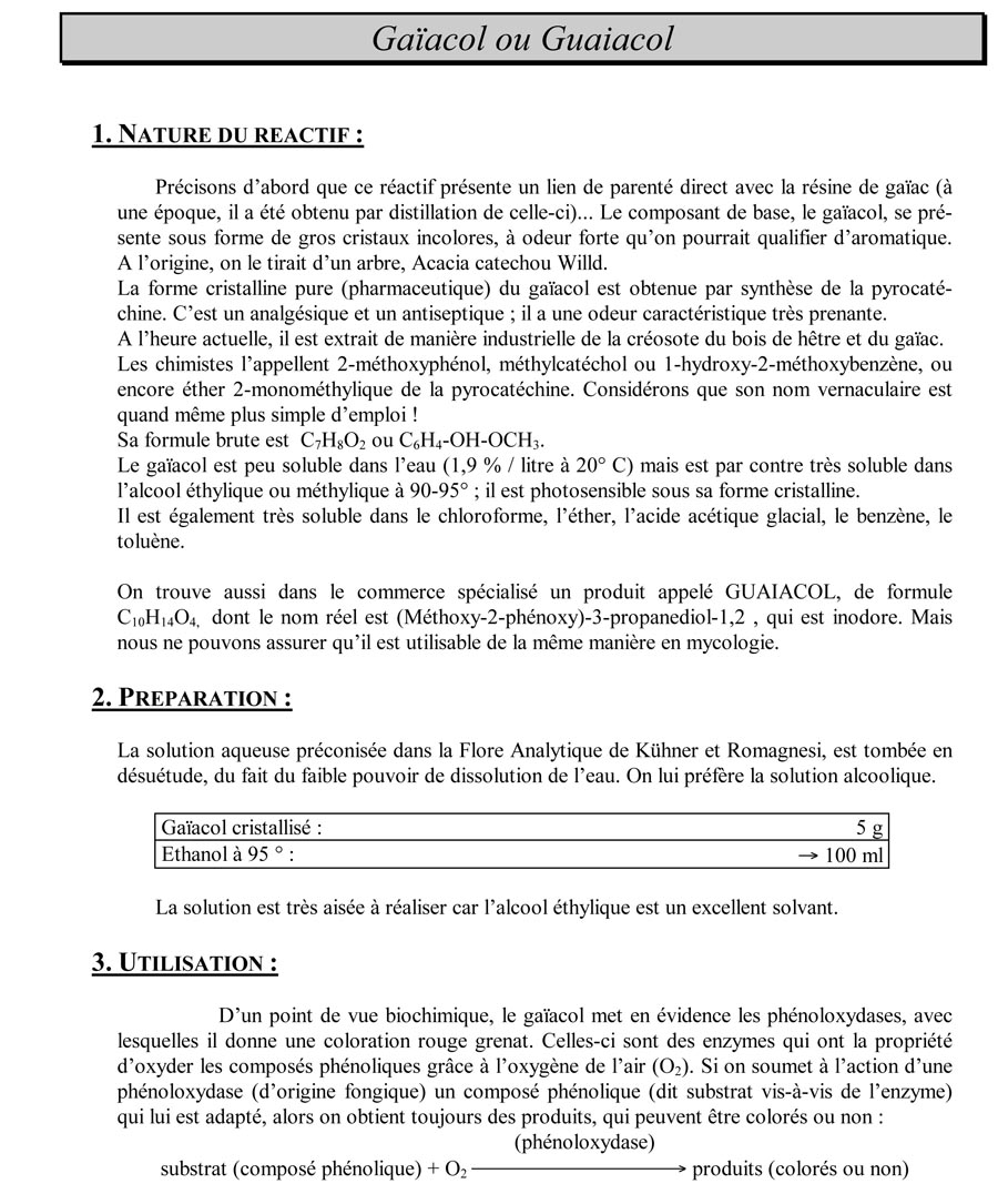 Gaïacol (Guaiacol)