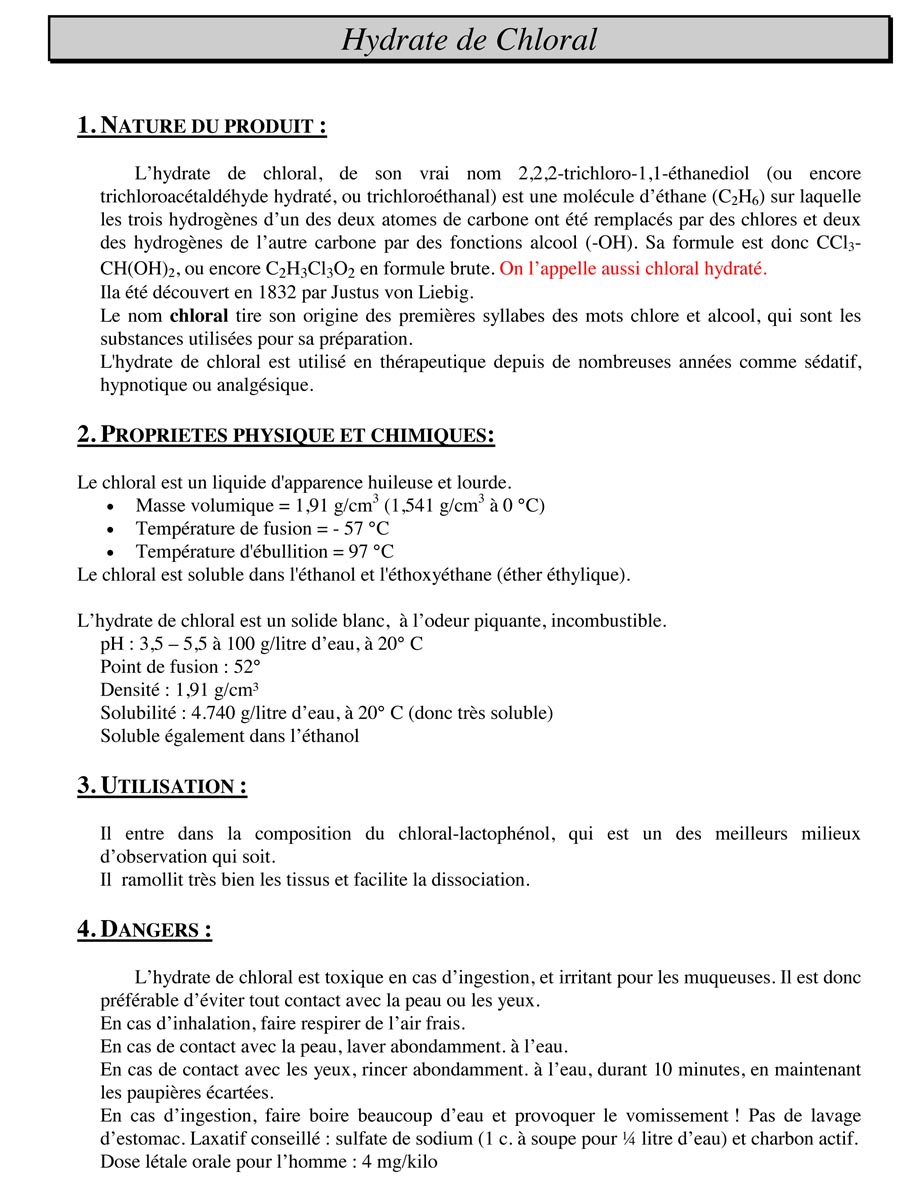 Hydrate de chloral