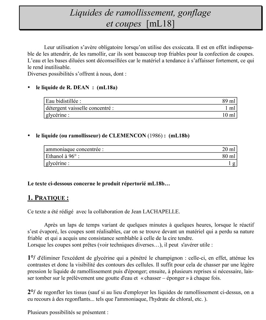 Liquides de ramollissement