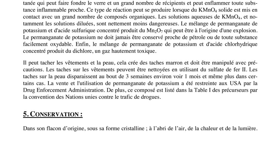 Permanganate de potassium