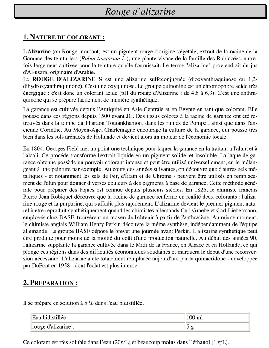 rouge d'alizarine